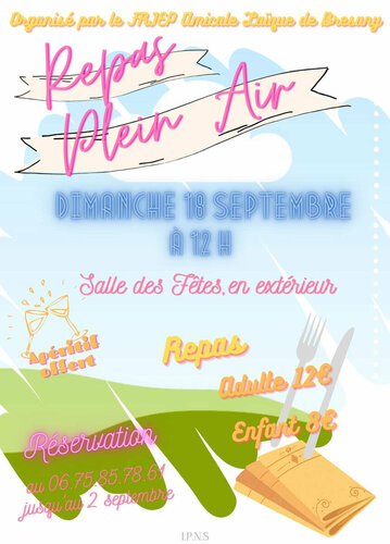 Repas plein air à Bresnay le 18 septembre 